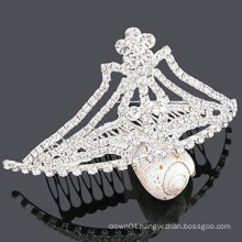 fancy hair accessories wholesale fashion crystal tiara barrette